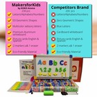 Makekforkids 291pcs Magnetic Letters Numbers And Shapes