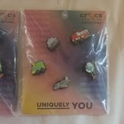 Lot Of 2 Crocs Jibbitz Tiny Beep Beep 5 Pack Charms Plane Firetruck Police Train