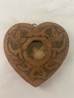 Flemish Art 3    Heart Pyrography Antique Photo New York Picture Frame Lady