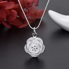 925 Sterling Silver Flower Jewelry Set Women Necklace Earrings Bangle Gift