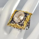 10 Ct Design Natural Rutilated Quartz Ring 925 Sterling Silver Size 7  r445017
