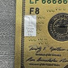 1 Grain  999 Fine Silver Embedded On A Hundred Dollar Gold Novelty Bill