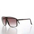 Black Rectangle Aviator Vintage 80s Sunglasses - Scully
