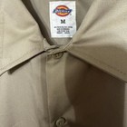 Dickies Men   s Work Shirt Short Sleeve Beige M Poly cotton Twill Ca01095