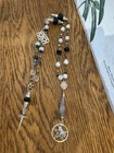 Hecate Dark Moon Rosary -wicca Pagan Witch Ritual Athame Agate Tear   Obsidian