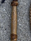 Antique 7    Bull Whip Brown Leather Braided Vintage Cowboy Equestrian