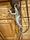 Mike Quick Vtg Western Correction Bit  Roller  Tooled Head Stall  Split Reins 