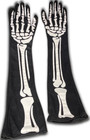 23  Long Skeleton Gloves Black White Bones Hand Halloween Opera Costume Body Arm