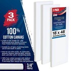 3 Pack Of U s  Art Supply 18  X 48  Acrylic Primed Cotton Stretched Canvas