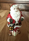 Fitz   Floyd Christmas Salt Pepper Shakers Yuletide Traditions Santa Sleigh Box