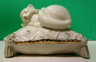 Lenox Dreaming Away Kitty Cat Sculpture Napping Kitten -- -- New In Box With Coa