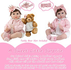 Reborn Baby Dolls Girl  22 Inch Lifelike Realistic Silicone Baby Girl Doll That 