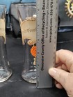 Antique Rare Blown Glass   Enameled German Beer Glasses With Wax Seals Bohemian 