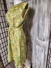 M Vtg Mcinerny Hawaiian Dress Floral 60s Aloha Sleeveless Belted Psychedelic Euc