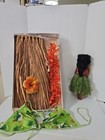 Vintage 1960s Hawaiian Hula Girl Doll   Childs Hula Outfit-skirt-lei-top-flower