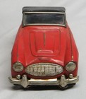 Rare Vintage Bandai Japan Tin Friction 1950s Austin Healey Red  black Top Gdc