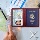 Passport Holder For Travel Essentials Rfid Blocking Wallet Card Case Pu Leather