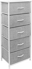 Nightstand With 5 Drawers - Bedside Furniture   Night Stand End Table Dresser   