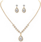 Bridal Crystal Necklace Earrings Set Rhinestone Choker Wedding Prom Women