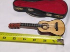 Vintage Small Mini Wooden Model Acoustic Guitar In Hardshell Case 6 