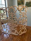Victorian Cast Iron Fireplace Screen With Ornate Folding Panels Antique Style 24