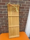 Vintage Paris Wooden Toboggan Sled Curved Slats Yellow Tow Rope Winter Decor