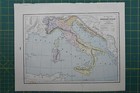 Italy British India Vintage Original 1895 Crams World Atlas Map Lot