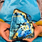 3 08lb  natural Gorgeous Labradorite Quartz Crystal Stone Specimen Healing