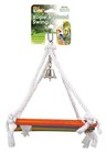 Rope   Wood Hanging Swing Bird Toy  Parrot Swing With Base  Bird Cage Swing