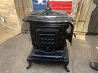 Antique Cast Iron Parlor Stove Wood Burning 