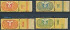 Stamp Germany Revenue Wwii Fascism War Era Medical Set Tabs R Mnh