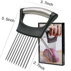 Esinam Onion Slicer Holder  Premium Vegetable Cutter For Potato Silver