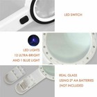 30x Jumbo Handheld Magnifying Glass W  13 Bright Led Light Illuminated Magnifier