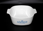 Vtg Corning Ware Blue Cornflower 3 Qt Casserole Dish A-3-b Pyrex Lid A-9-c