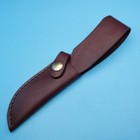 Fixed Blade Knife Sheath Brown Leather Belt Pouch Case 8 x 3 75  Made In Usa