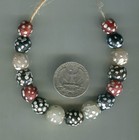 African Trade Beads Vintage Antique Venetian Old Glass Beads Mixed Skunk Eye