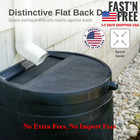 Rts Home Accents Polyethylene 50 Gallon Flat Back Eco Rain Barrel  Black Color