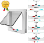 Cat Door- 4-way Locking Option  Weatherproof   Secure Cat Flap With Easy Install
