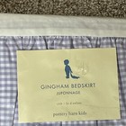 Pottery Barn Kids Crib Bedskirt Purple White Gingham Bed Skirt New 100  Cotton