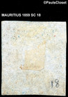 Mauritius 1859 Sc 18 6p Queen Victoria Blue Mhr  F vf