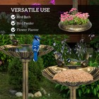 32  Antique Bird Bath Decorative Birdbath Bird Feeder Bowl With Planter Pedestal