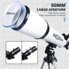 Hexeum 80mm Aperture 600mm Portable Refracting Astronomical Telescope
