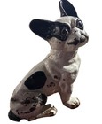 Vintage Antique Sitting French Bulldog Cast Iron Door Stop 5 Lbs Very Neat