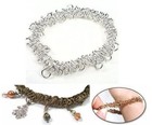 Beadsmith Silver Plated Bungee Bracelet  Stretchable Chain With Jump Rings    1 Pc