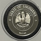 Vintage Louisiana State Proof Collectible Coin Sterling Silver  925 Medal Round