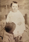 Original Old Vintage Antique Cdv Photo Picture Boy Hat Chair Sarcoxie Missouri