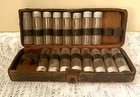 Vtg Dr  Vernon Blythe   s Medicine Apothecary Tube Bottles In Leather Travel Case