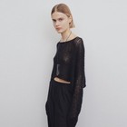 The Row Womens Hollow Spring Solid Color Loose Long-sleeved Knitted Sweater