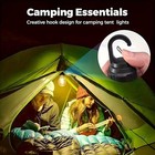 Solar Led Camping Light Ipx4 Waterproof 3 Modes Hook For Hiking Emergency Use