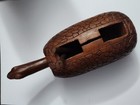 Vtg Wood Hand Carved Turtle Tortoise Wooden Carving Folk Art Or Tribal Drum  